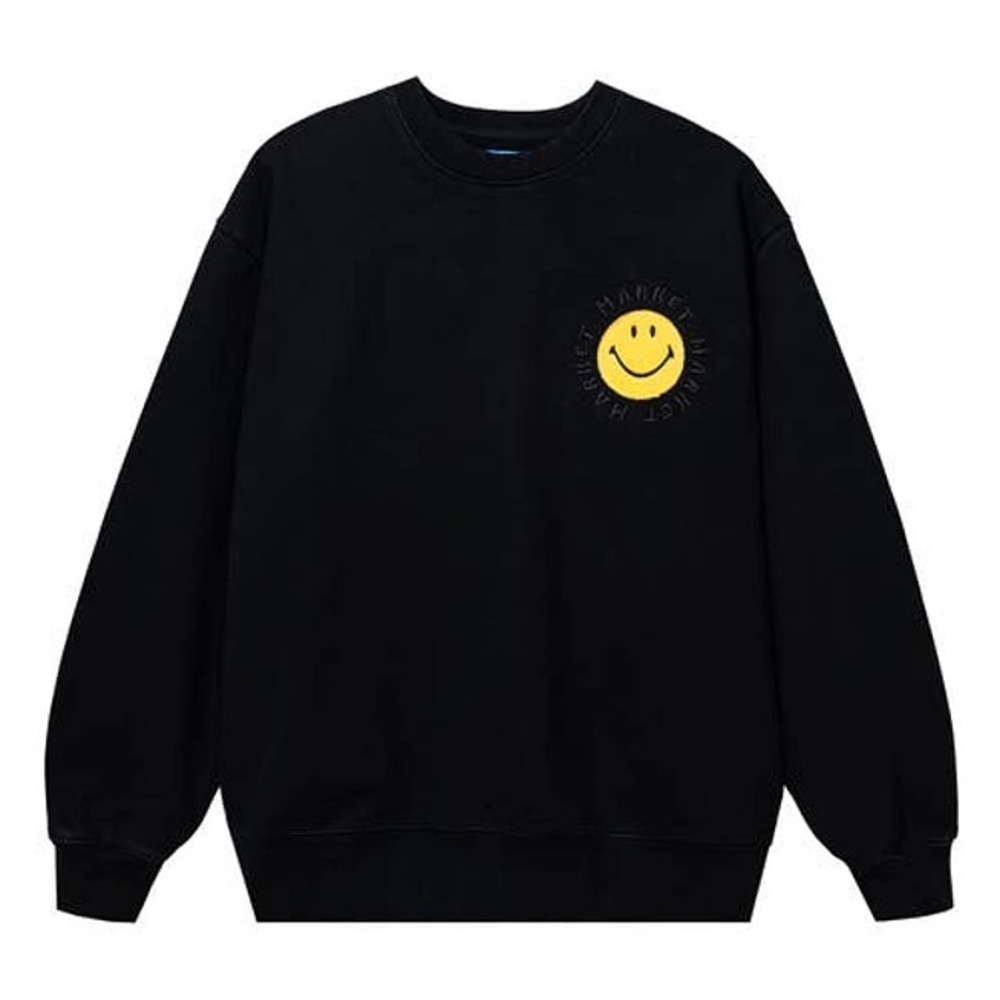 Market Black Smiley Face Sweatshirt